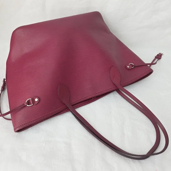 Auth Louis Vuitton Epi Bordeaux Neverfull MM Tote And Wallet Bundle - Picture 12 of 15
